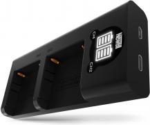 Actual product image Newell Set of DL-USB-C dual-channel charger and two NP-F570 rechargeable batteries for Sony