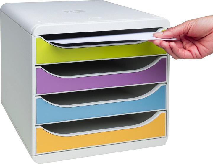 Actual product image Exacompta Schubladenbox BIG BOX, 4 Schubladen, Pop N'Co (A4)