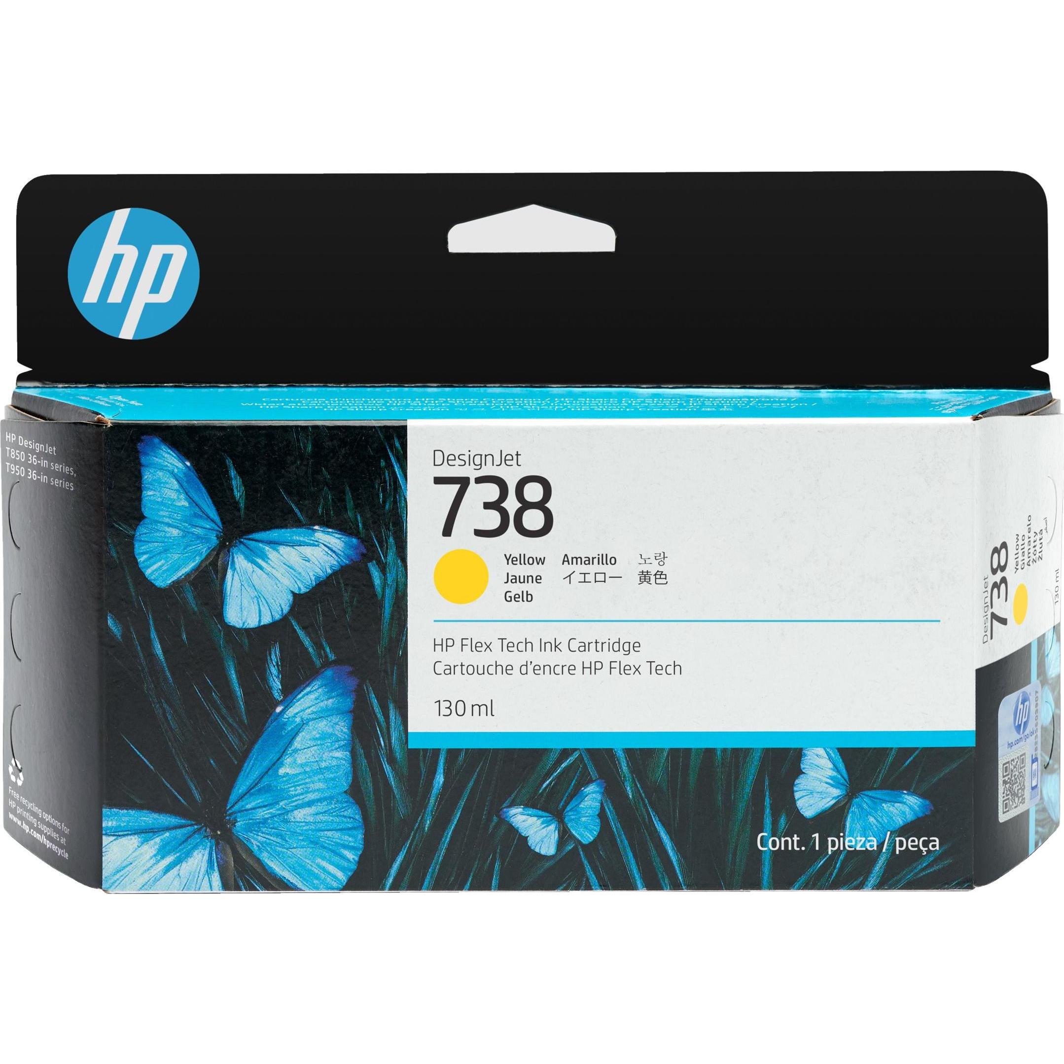 HP, Druckerpatrone, 738 130-ml Yellow DesignJet Ink Cartridge (Y)