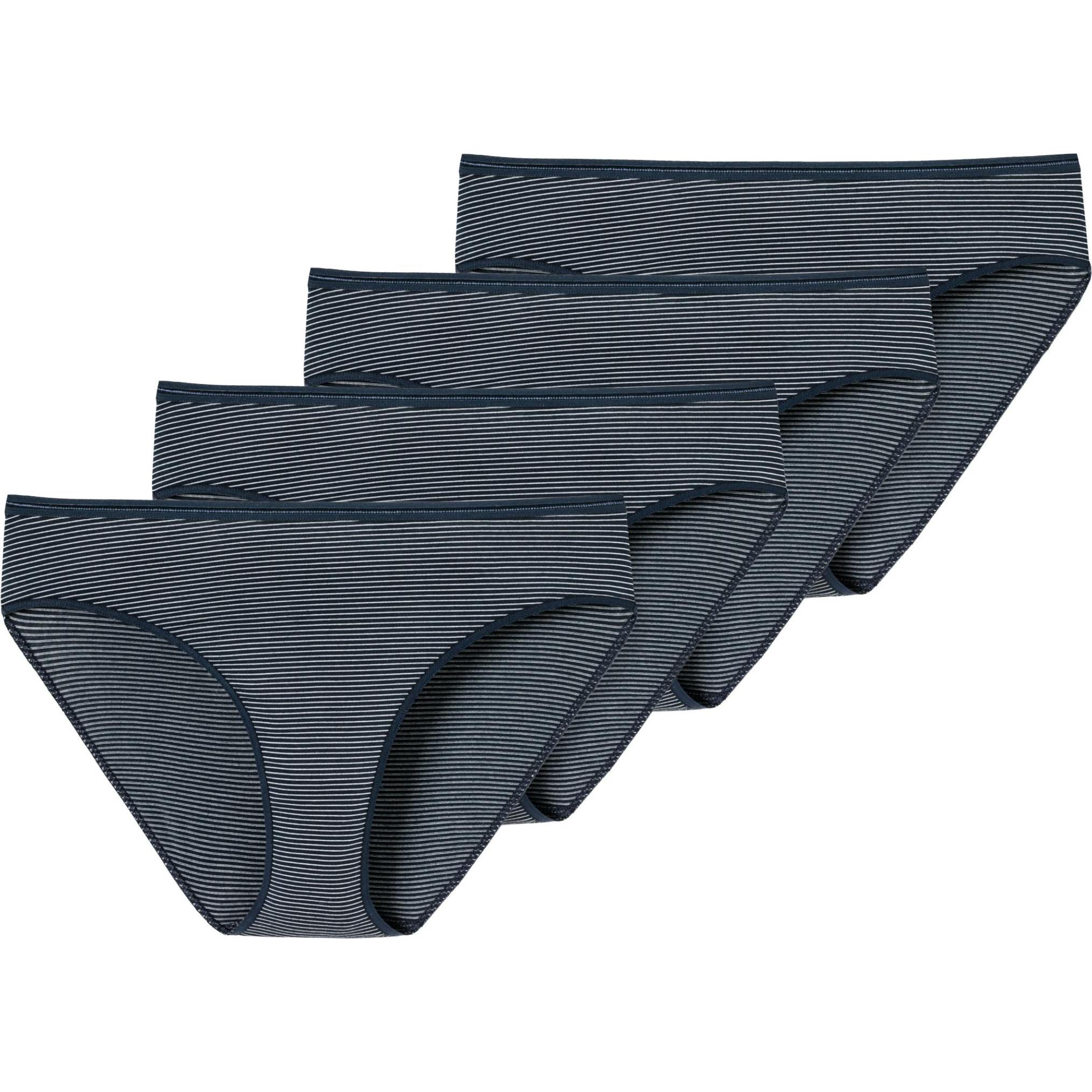 Schiesser, Damen, Unterhosen, 4er Pack Modal Essentials Tai Slip, Blau, (38, 4er Pack)