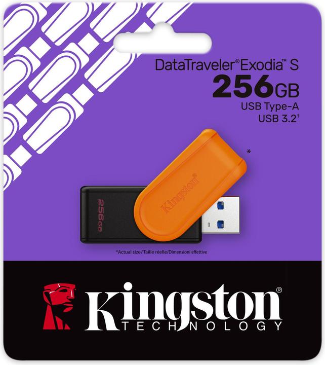 Produktbild Kingston USB-Stick 256GB DataTraveler Exodia S USB 3.2 retail (256 GB, USB-A)