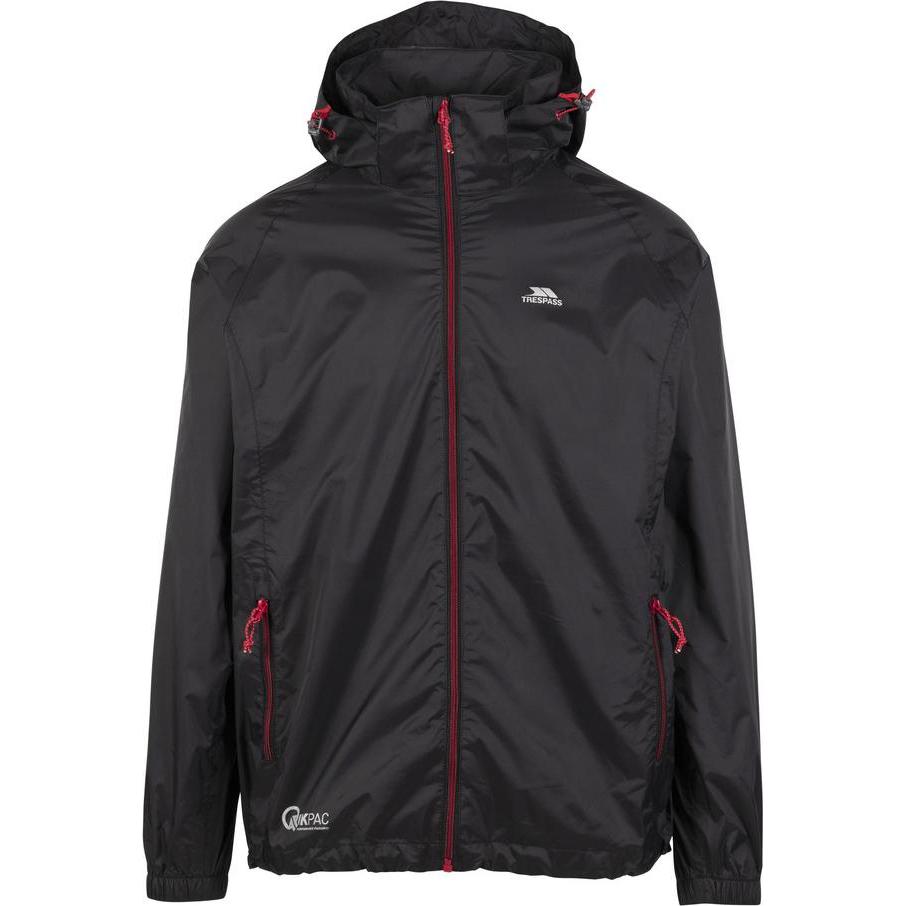 Trespass, Herren, Jacke, QIKPAC X Unisex Shell Jacke (3XL), Schwarz, 3XL