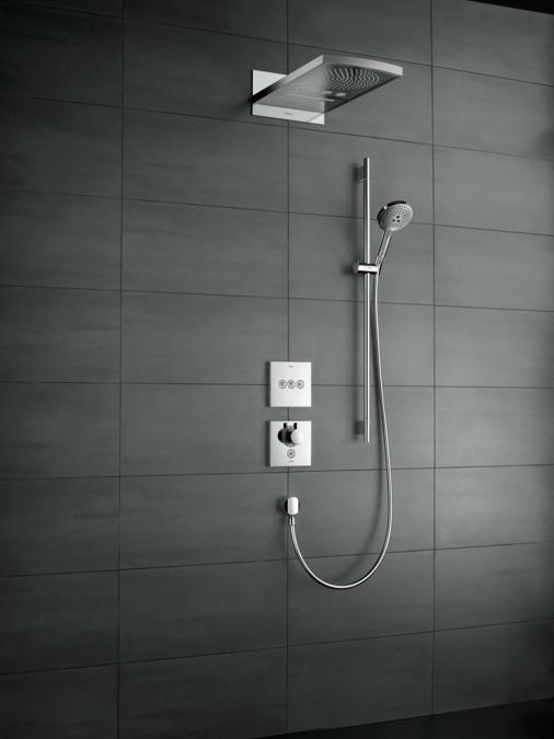 Actual product image hansgrohe Raindance Select S shower set 120 3 spray types with shower rod 90 cm and soap dish (3 Beam types, 15 l/min)