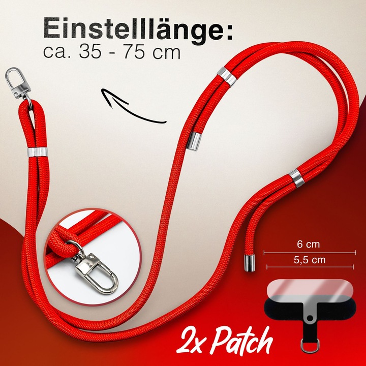 Produktbild Nalia HoldMe Lanyard Handykette – Universal Trageband für Smartphones - Verstellbar, Soft & Elastisch