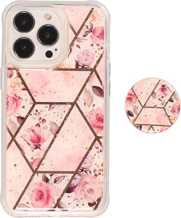 Image du produit PhoneLook Coque Silicone Gel stripes géométriques avec support de doigt à 3 positions s (Apple iPhone 13 Pro)