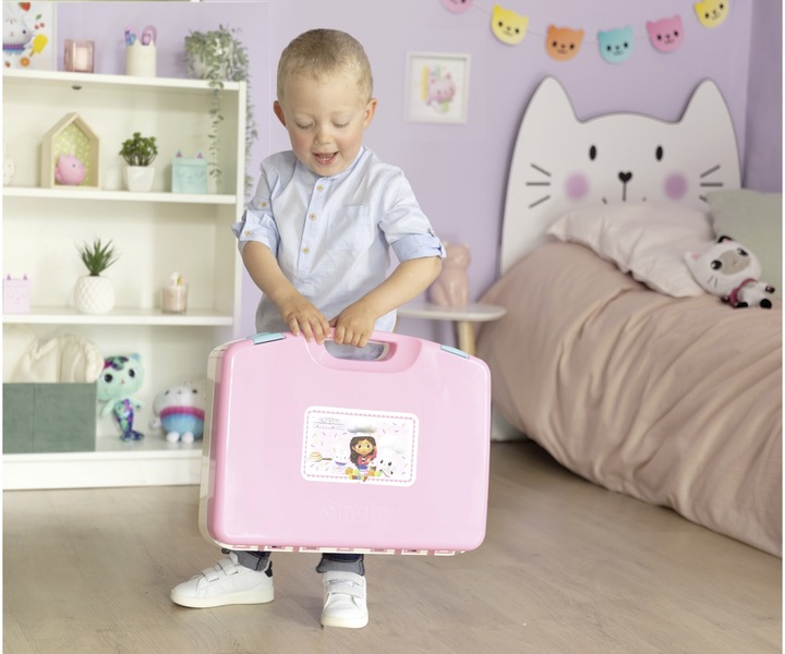 Produktbild Smoby Gabby's Dollhouse Mobile Spielküche (43 x 35 x 76 cm) – Mit 13 Zubehörteilen – für Kinder ab