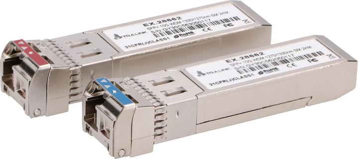 Actual product image Extralink SFP+ 10G | SFP+ WDM module | 10 Gbps 1270/1330nm, singlemode, 2km, pair