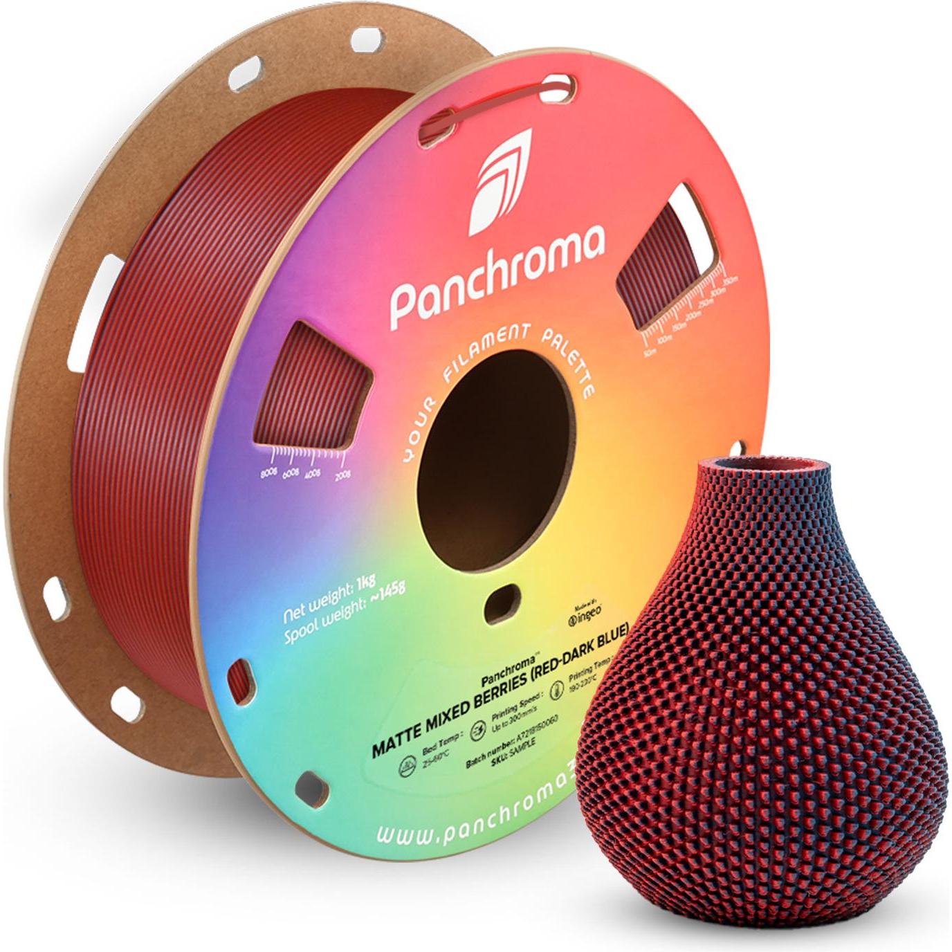 Polymaker Panchroma™ PLA Dual Matte (PLA+, Mehrfarbig), 3D Filament, Mehrfarbig