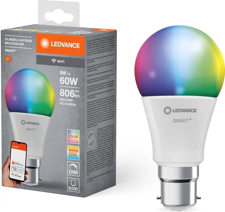 Actual product image Ledvance Smart+ Wifi Classic (B22d, 9 W, 806 lm, 1 x, F)