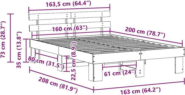 Image du produit vidaXL Bettrahmen (160 x 200 cm)