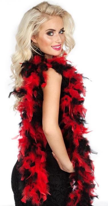Produktbild Fasnacht Federboa schwarz/rot 180cm