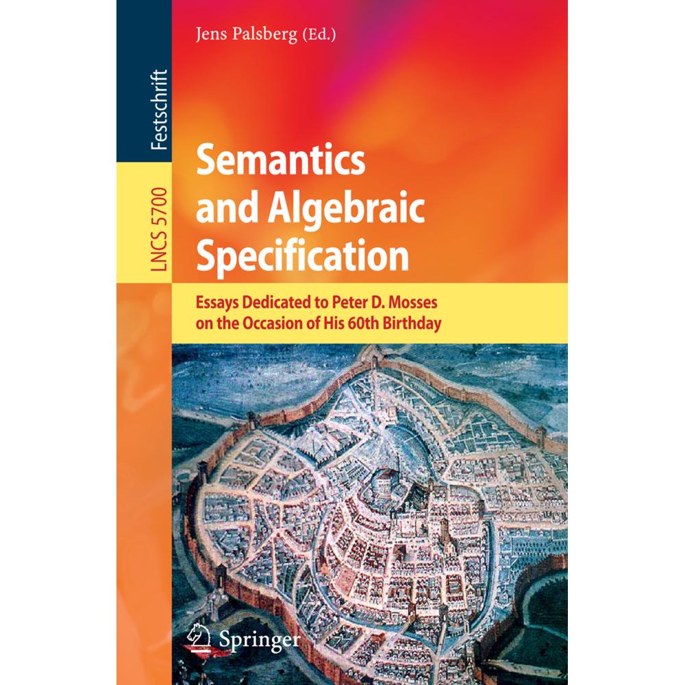 Semantics and Algebraic Specification, Fachbücher von Jens Palsberg