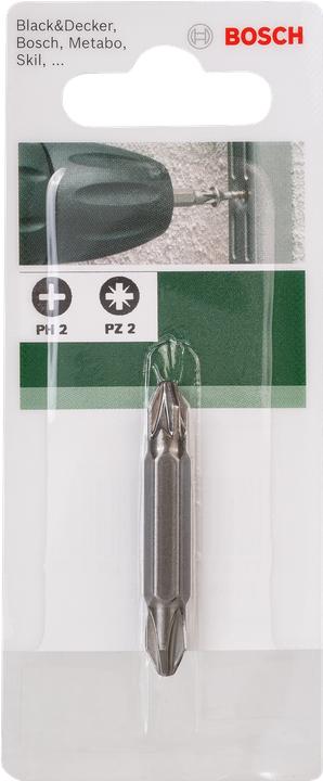 Produktbild Bosch Zubehör Doppelklinge für Philipps-Kreuzschlitzschrauben und Pozidriv-Kreuzschlitzschrauben (PH, PZ) (Kreuz Phillips PH)