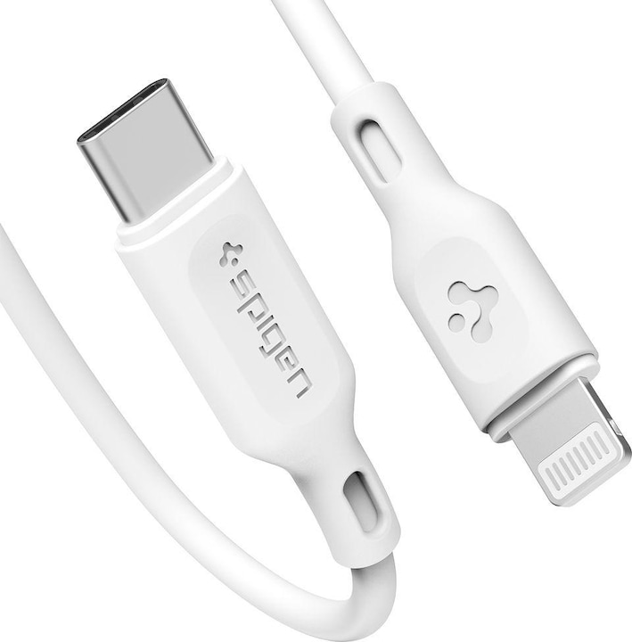 Produktbild Spigen Ładowarka sieciowa PE2C10CL PD20W USB-C + kabel lightnig Biała/White ASE05999 (20 W)