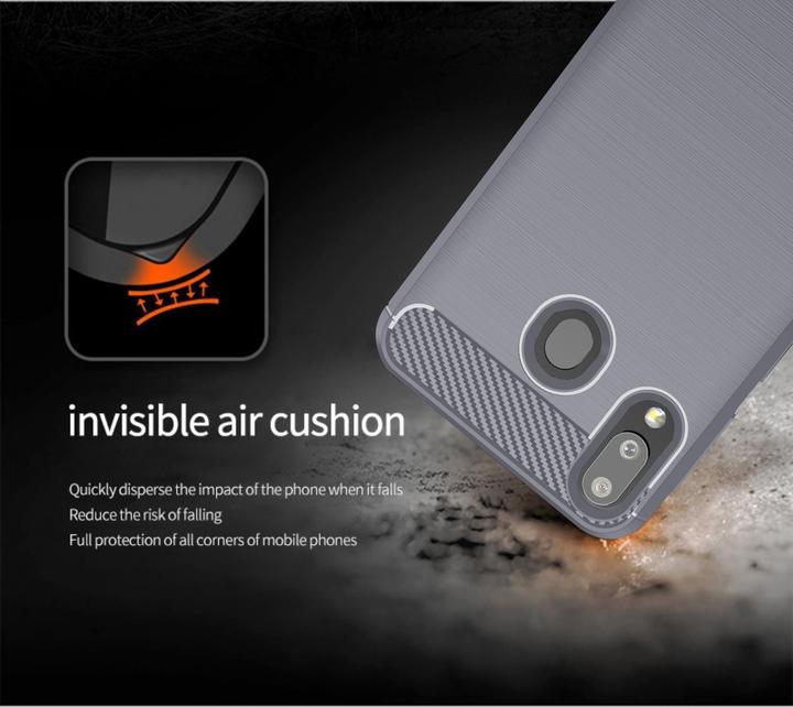 Actual product image Cadorabo TPU Ultra Slim carbon stainless steel Combi Cover (Samsung Galaxy A10s, Samsung Galaxy M01s)