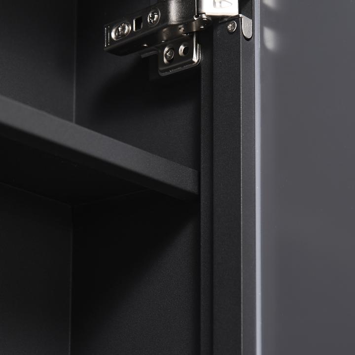 Image du produit Kleankin Armoire de toilette avec porte en verre miroir (40 x 15 x 60 cm)