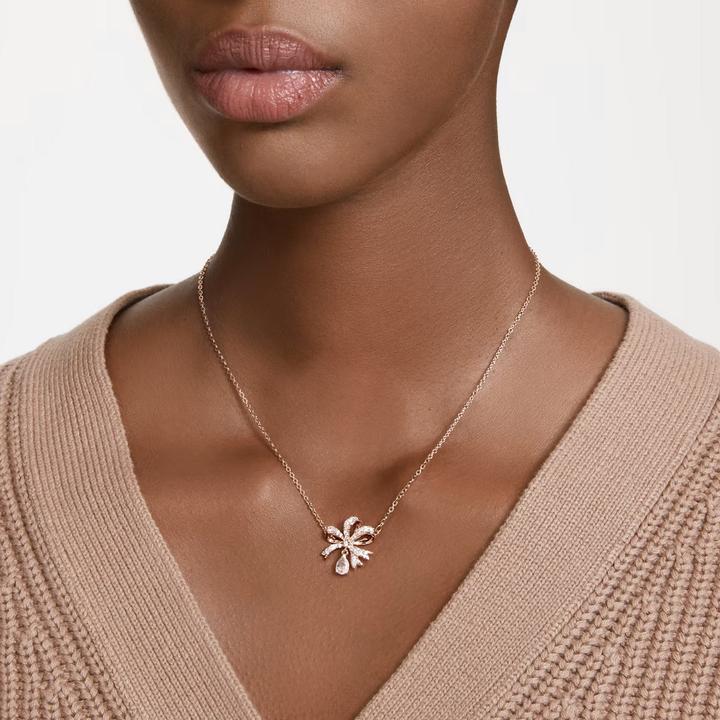 Immagine prodotto Swarovski Volta Collana Loop Piccolo Oro Rosa Bianco (Swarovski metallo oro rosa, 38 cm)