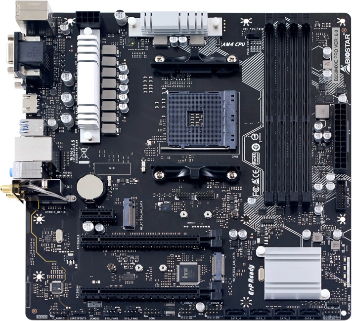 Actual product image Biostar MB B550MX/E Pro B550,AM4,mATX,AMD (AM4, AMD B550, mATX)