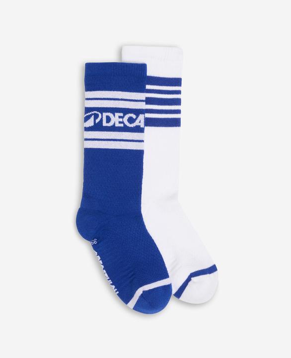 Image du produit Decathlon Chaussettes mi-mollet, bleu et blanc, lot de 2 (lot de 2, 35, 38)