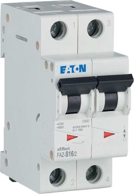 Image du produit Eaton Disjoncteur 16a Bipolaire Courbe S 10 Ka