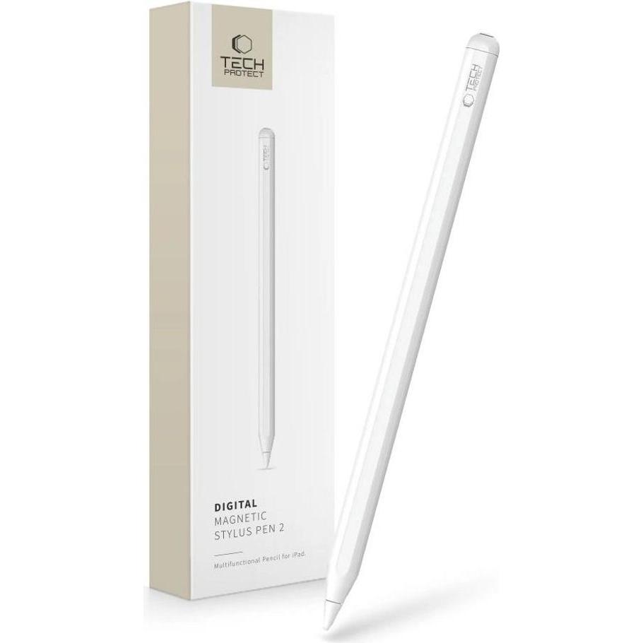 Tech-Protect Digital Magnetic Stylus Pen 2 Magnetstift für iPad-Tablet – Weiss, Stylus, Weiss