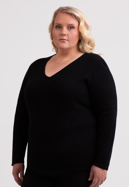 Actual product image Cash-Mere Recycelter Kaschmir V-Ausschnitt Pullover (3XL)