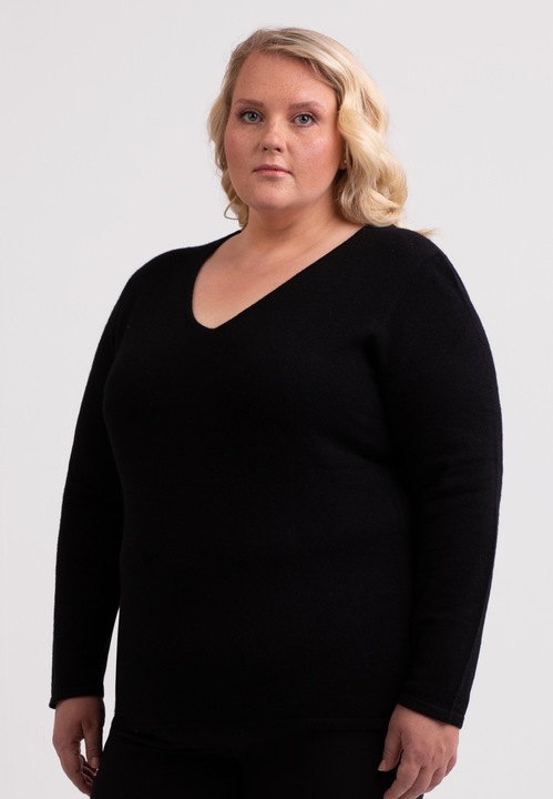 Image du produit Cash-Mere Recycelter Kaschmir V-Ausschnitt Pullover (3XL)