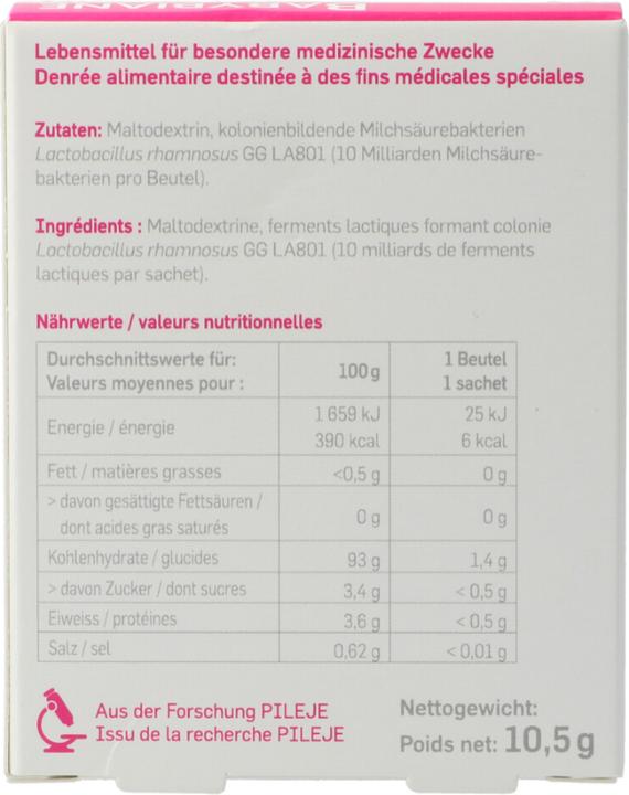 Nutritional values and ingredients Babybiane Imedia 10M (7 Piece, Beutel, 24 g)