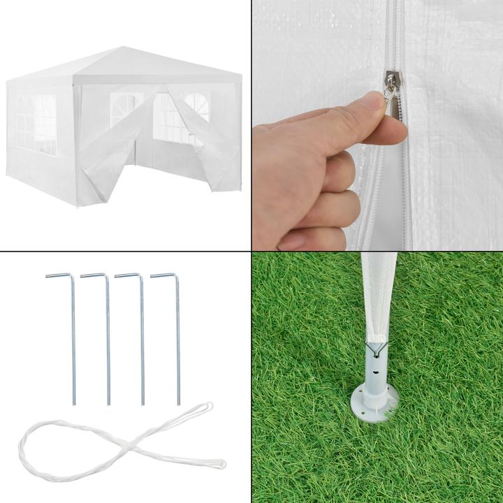 Produktbild Casa.Pro Pavillon Wedau 400x300x255 cm Weiss (300 cm, 400 cm)