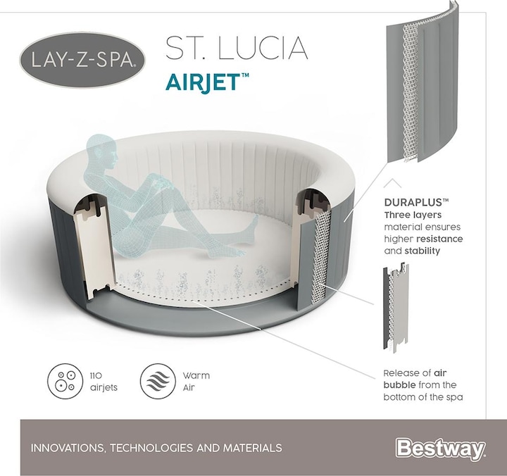 Produktbild Bestway Lay-Z-Spa St. Lucia AirJet (3 Pers.)