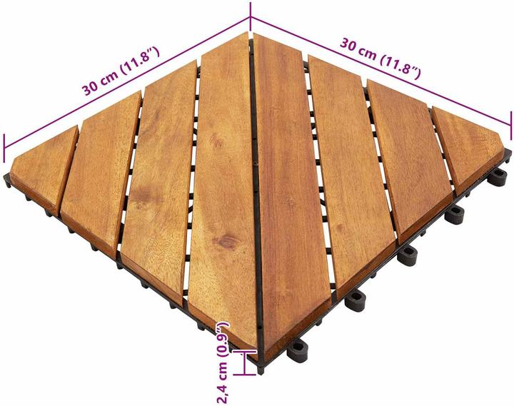 Produktbild vidaXL Terrassenfliese (10x, 30 x 30 cm)