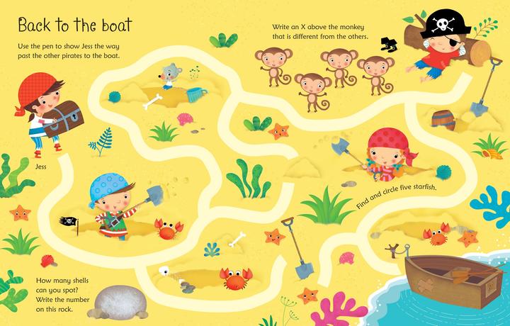 Produktbild Usborne Wipe-clean Pirate Activities (Englisch, Kirsteen Robson, 2015)