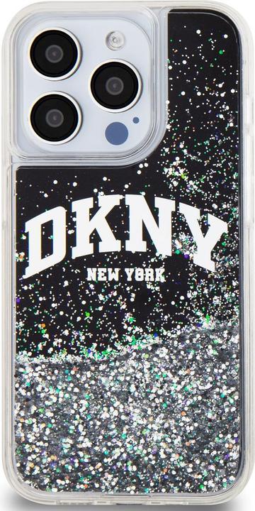 Actual product image DKNY DKHCP15LLBNAEK iPhone 15 Pro 6.1" czarny/black hardcase Liquid Glitter Big Logo (Apple iPhone 15 Pro)