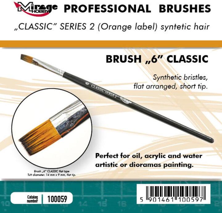 Produktbild Mirage Hobby Mirage Brush Flat High Quality Classic Series 2 size 6 (6 mm)
