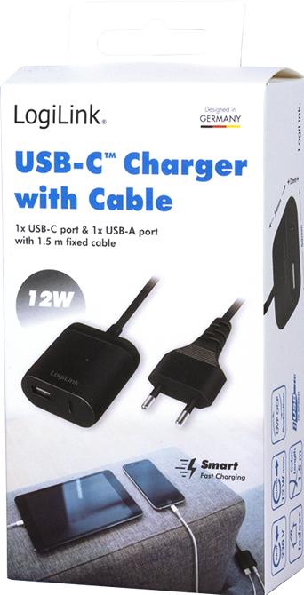 Productafbeelding LogiLink USB-adapterstekker met vaste kabel (12 W)