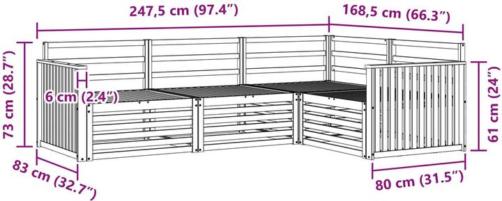 Produktbild vidaXL Outdoor-Sofa