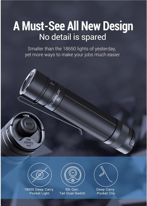 Produktbild Klarus E1 LED Taschenlampe