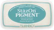 Actual product image Tsukineko StazOn pigment ink pad, turquoise
