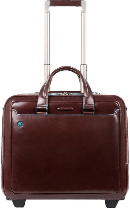 Immagine prodotto Piquadro Cartella quadrata nera con ruote 2 scomparti marrone