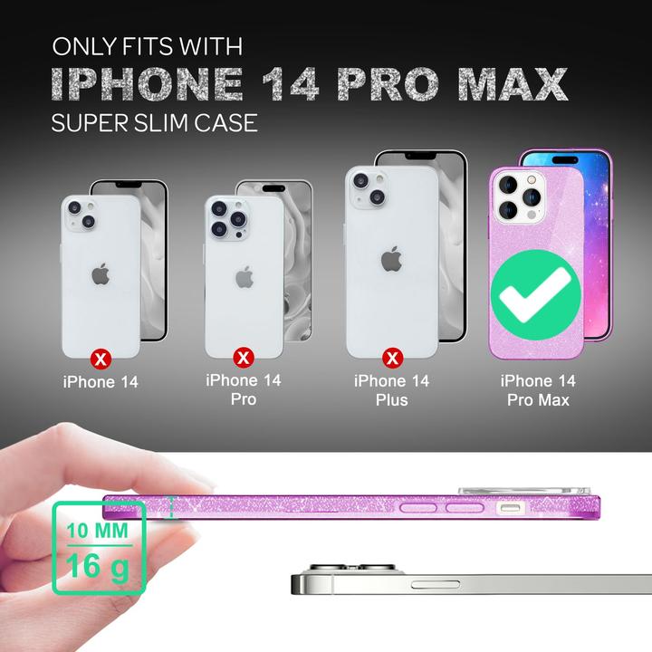 Actual product image Nalia Glitter cover (Apple iPhone 14 Pro Max)