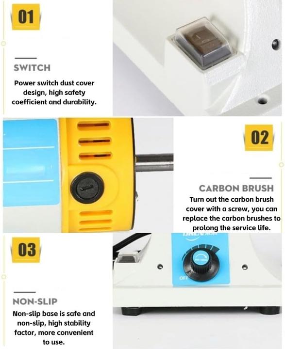 Produktbild ‎Hililand Poliermaschine-Set, 350W (Exzenterpolierer, 350 W)