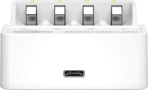Actual product image Ansmann Pure Power Set, Ladegerät inkl. 4x Mignon AA 1,5V Li-Ion Akkus, inkl. USB-C Ladekabel (4 pcs., AA, AAA, Battery + charger)
