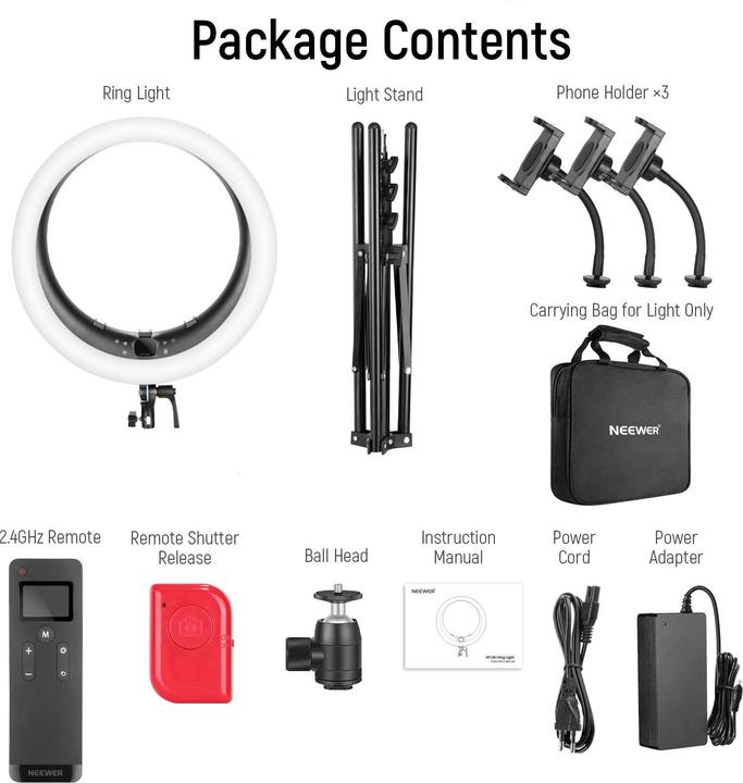 Produktbild Neewer RL-18 Ringlicht | 18" (Studioleuchte, Videoleuchte)