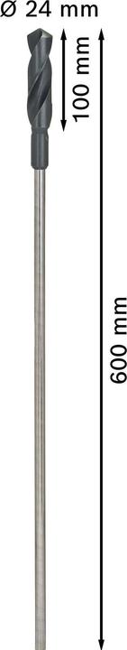 Image du produit Bosch Professional Zubehör Foret d'installation PRO Wood HSS, 24 x 100 x 600 mm (11 mm)
