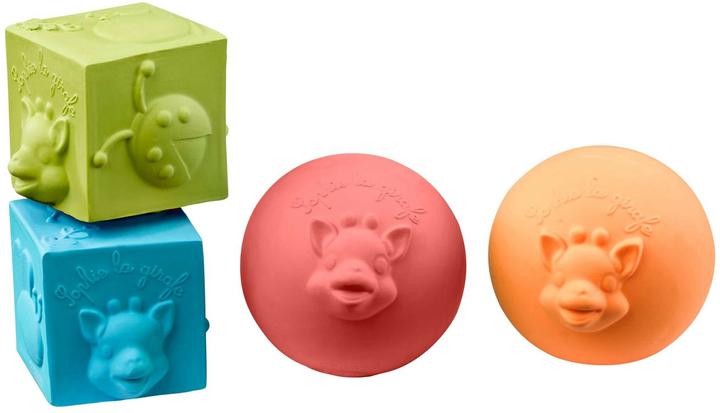 Actual product image Vulli Sophie la girafe balls and dice set