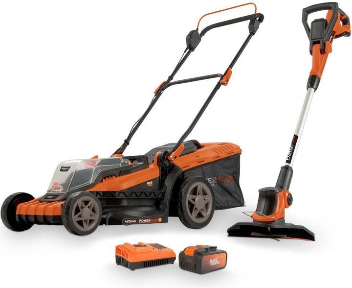 Actual product image Powerplus Dual Power Garden Tool Set brushless 2 Items - incl. 2x20V 5.0/2.5Ah Battery - 1 Acc. (Rechargeable battery operated)