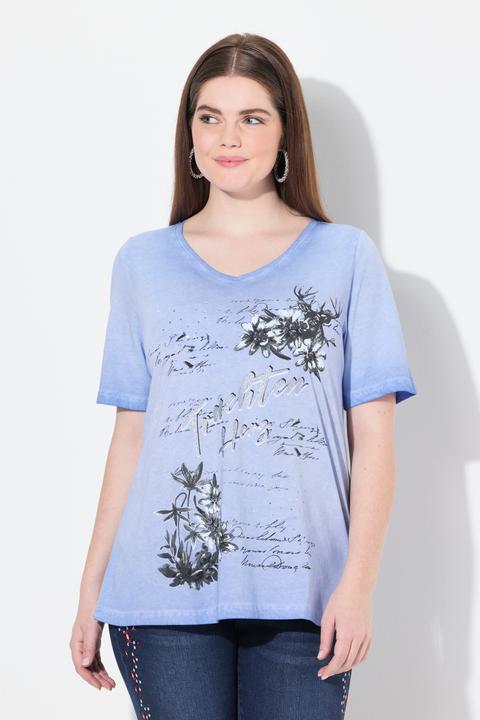 Produktbild Ulla Popken T-Shirt, Edelweiss, Classic, V-Ausschnitt, Halbarm (58)