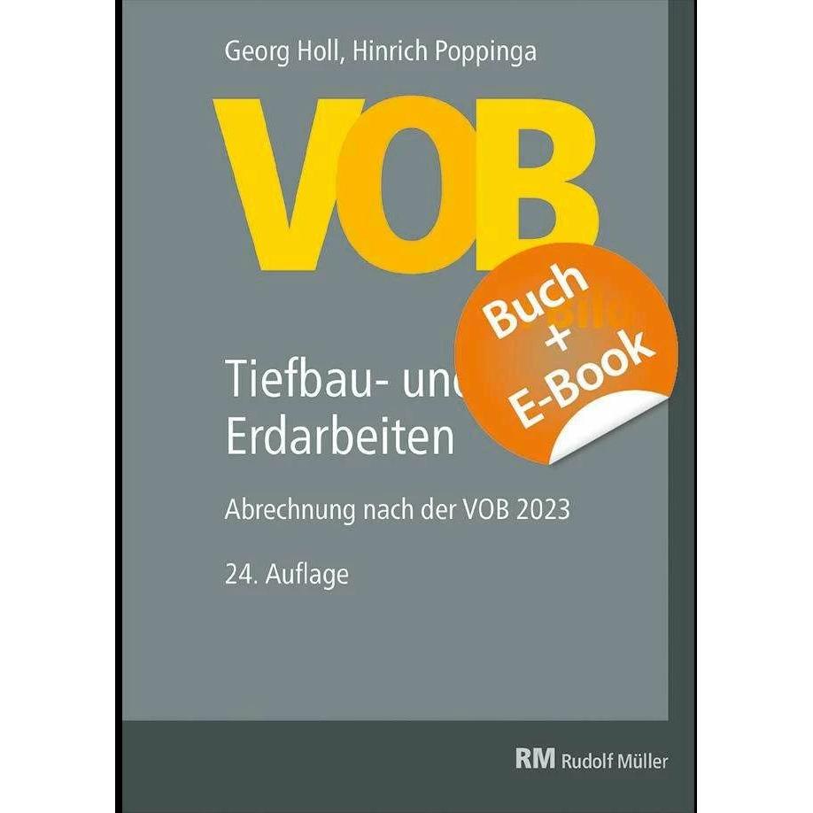 VOB im Bild - Tiefbau- und Erdarbeiten - mit E-Book, Fachbücher von Hinrich Poppinga, Georg Holl