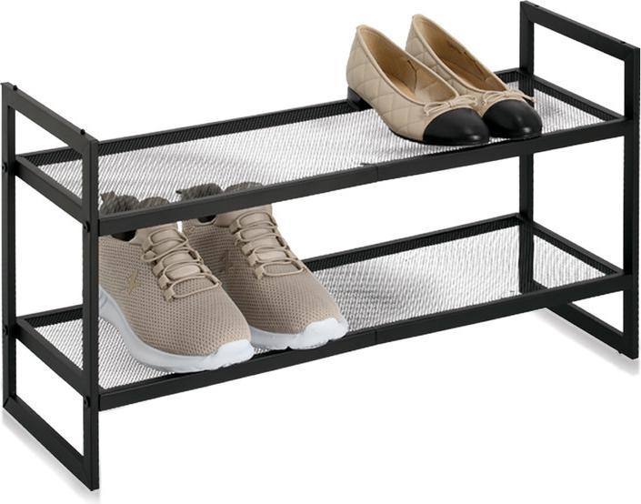 Produktbild Zeller Present Schuhregal mit 2 Ablagen Metall 70x24x36 cm