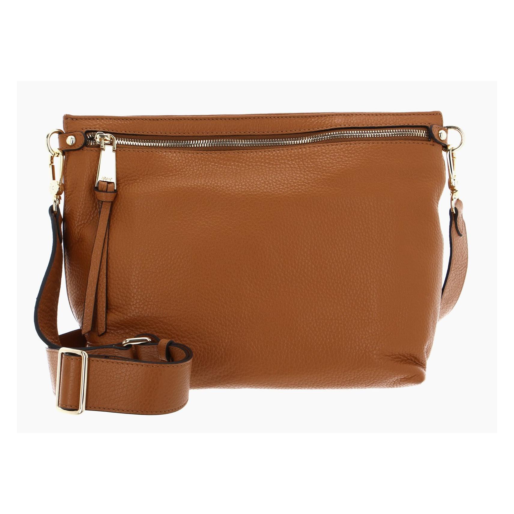 Abro, Damen, Handtasche, Leather Adria Crossbody Bag Linna, Braun